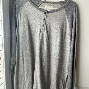 Lucky Brand Soft Henley Pullover in Gray